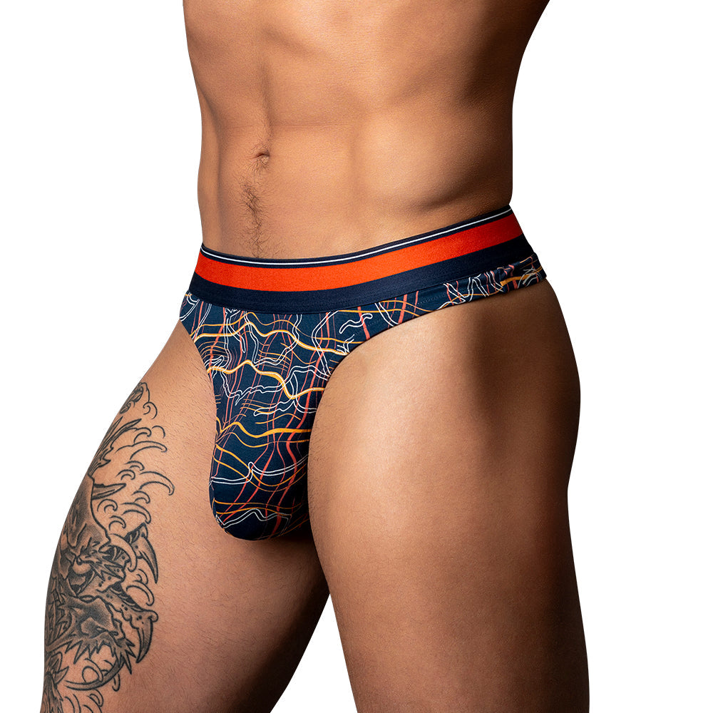 MP Soo Cumfy Thong - Navy/Orange (Small)